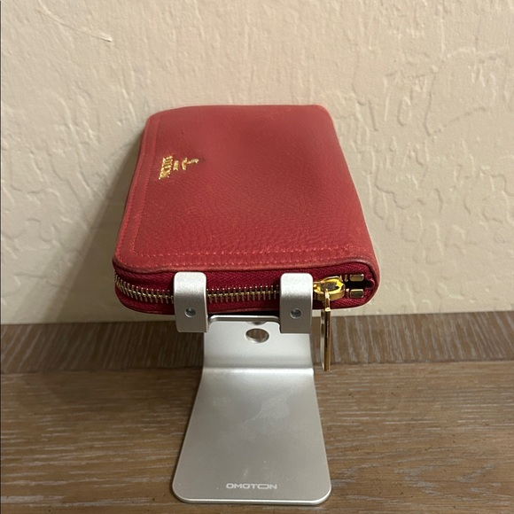 Prada |Red Saffiano Leather Zip-Around Long Wallet | EUC - Picture 5 of 8